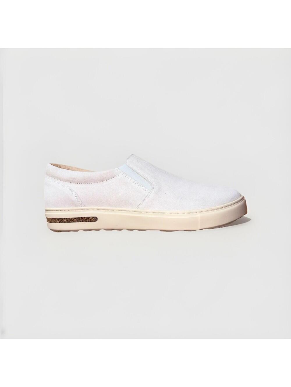 Birkenstock Bend Low Slip On Suede Shoes Mens 7 Womens 9 White No Insoles